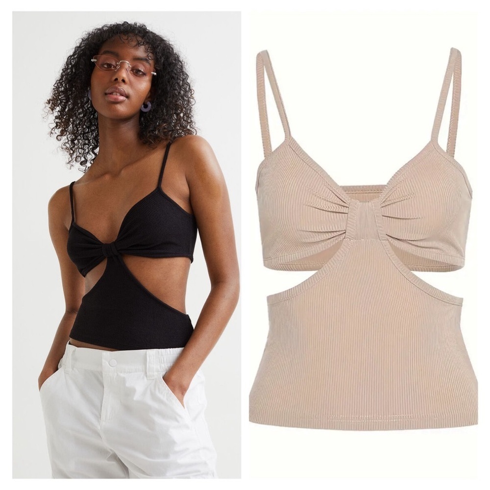 NIP-Crinkled Cut Out Top